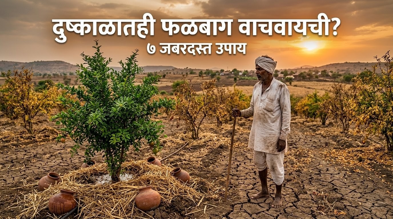 Read more about the article दुष्काळातही फळबाग वाचवायची? ७ जबरदस्त उपाय