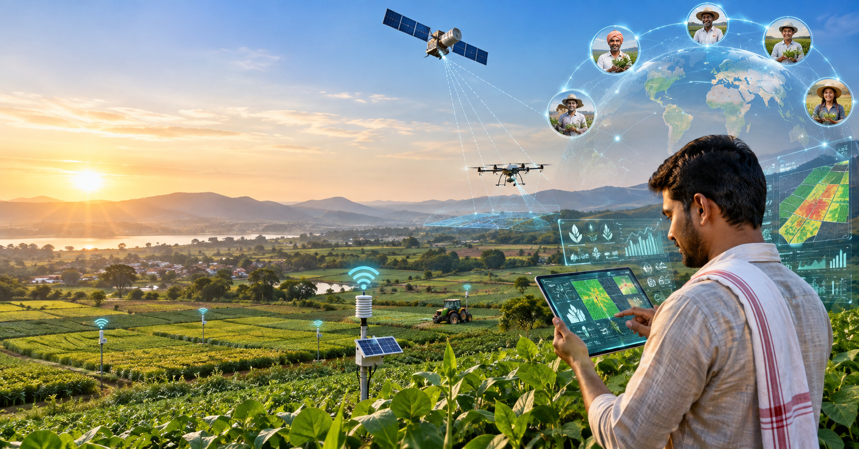 BRICS Digital Agriculture Network AI Satellite IoT